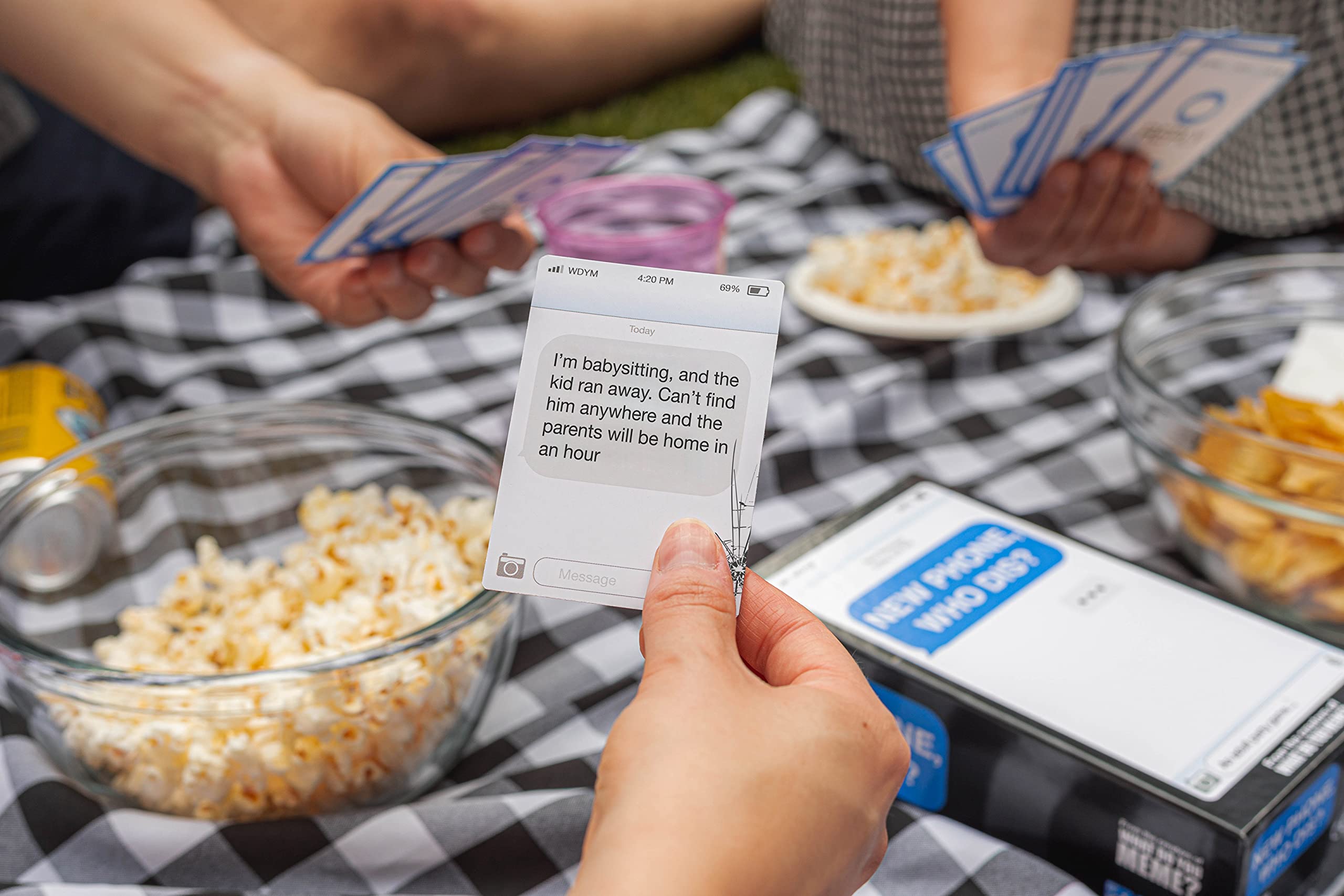 WHAT DO YOU MEME? Bad Advice NSFW game night setup inspires humorous conversations.