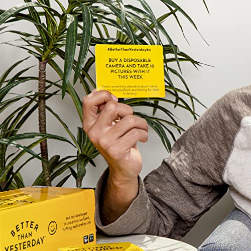 What Do You Meme? Better Than Yesterday card in hand inspiring personal growth
