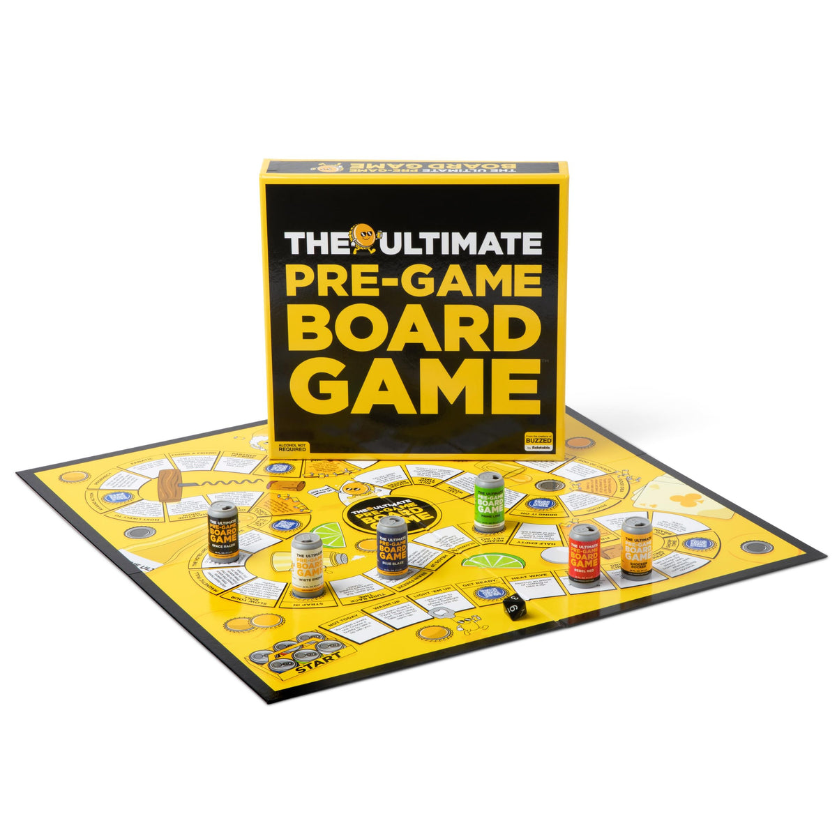Buzzed board game front cover by WHAT DO YOU MEME? creates party-ready pre-game energy.