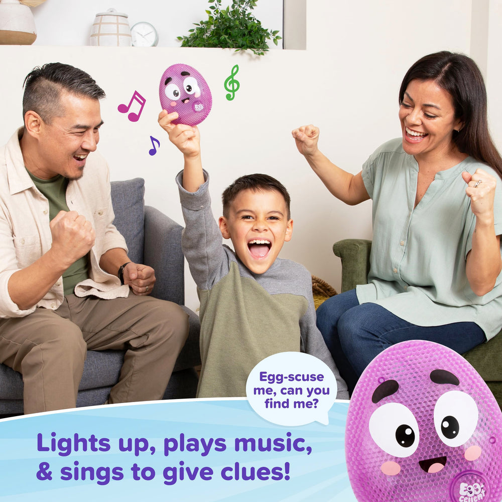 WHAT DO YOU MEME Eggcellent hide-and-seek game improves listening skills.