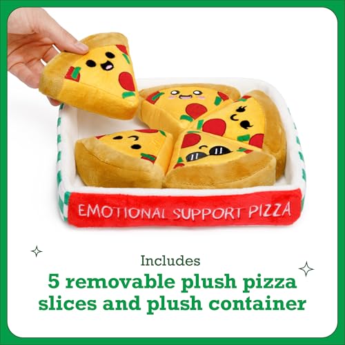 WHAT DO YOU MEME? Emotional Support Pizza slice 1, soft plush with expressive face