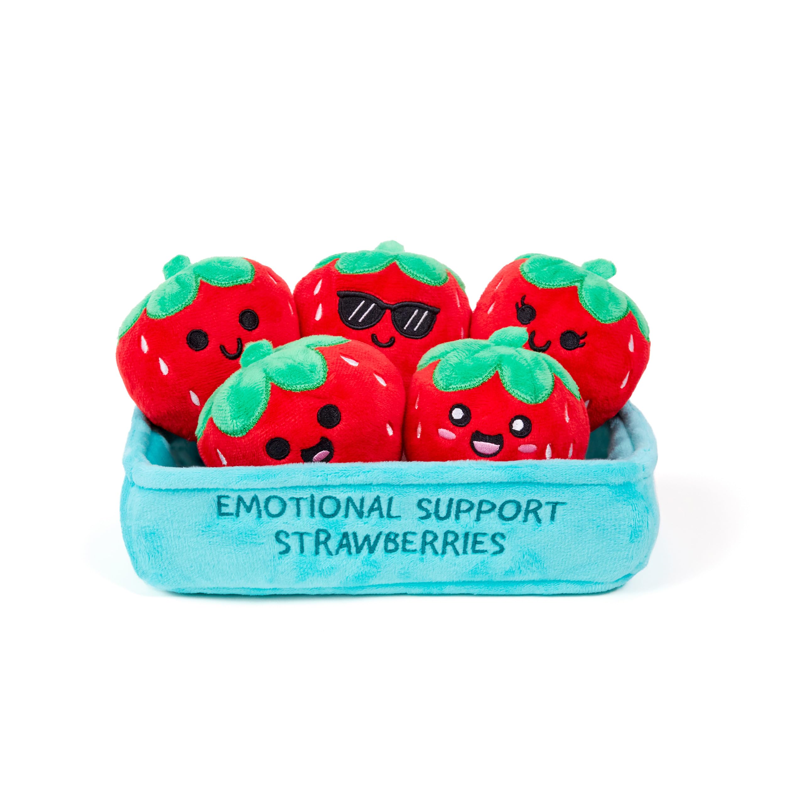 WHAT DO YOU MEME? Emotional Support Strawberries in packaging, a charming gift idea for friends.