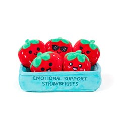 WHAT DO YOU MEME? Emotional Support Strawberries in packaging, a charming gift idea for friends.