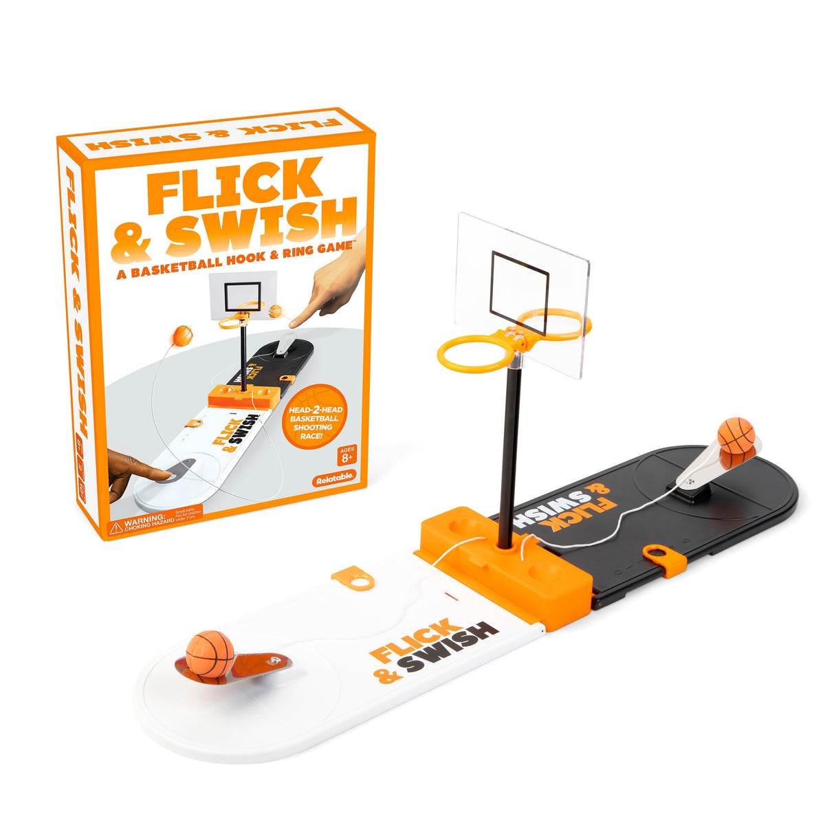 WHAT DO YOU MEME Flick & Swish court board for fast-paced indoor play and friendly competition
