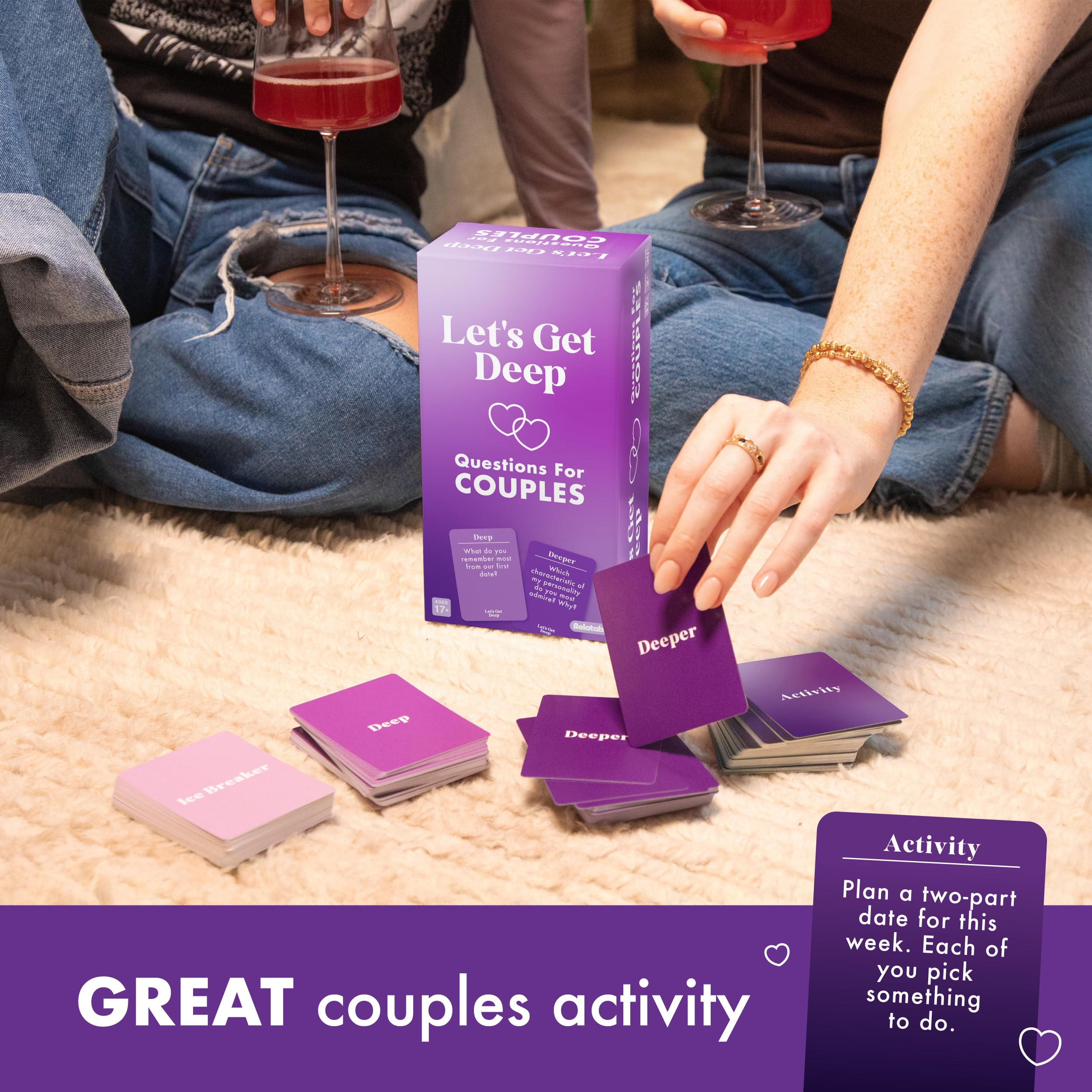 WHAT DO YOU MEME? Lets Get Deep activity card section adds fun to date night