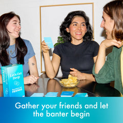 WHAT DO YOU MEME? Lets Get Deep Friends Edition travel-ready cards for on-the-go game nights