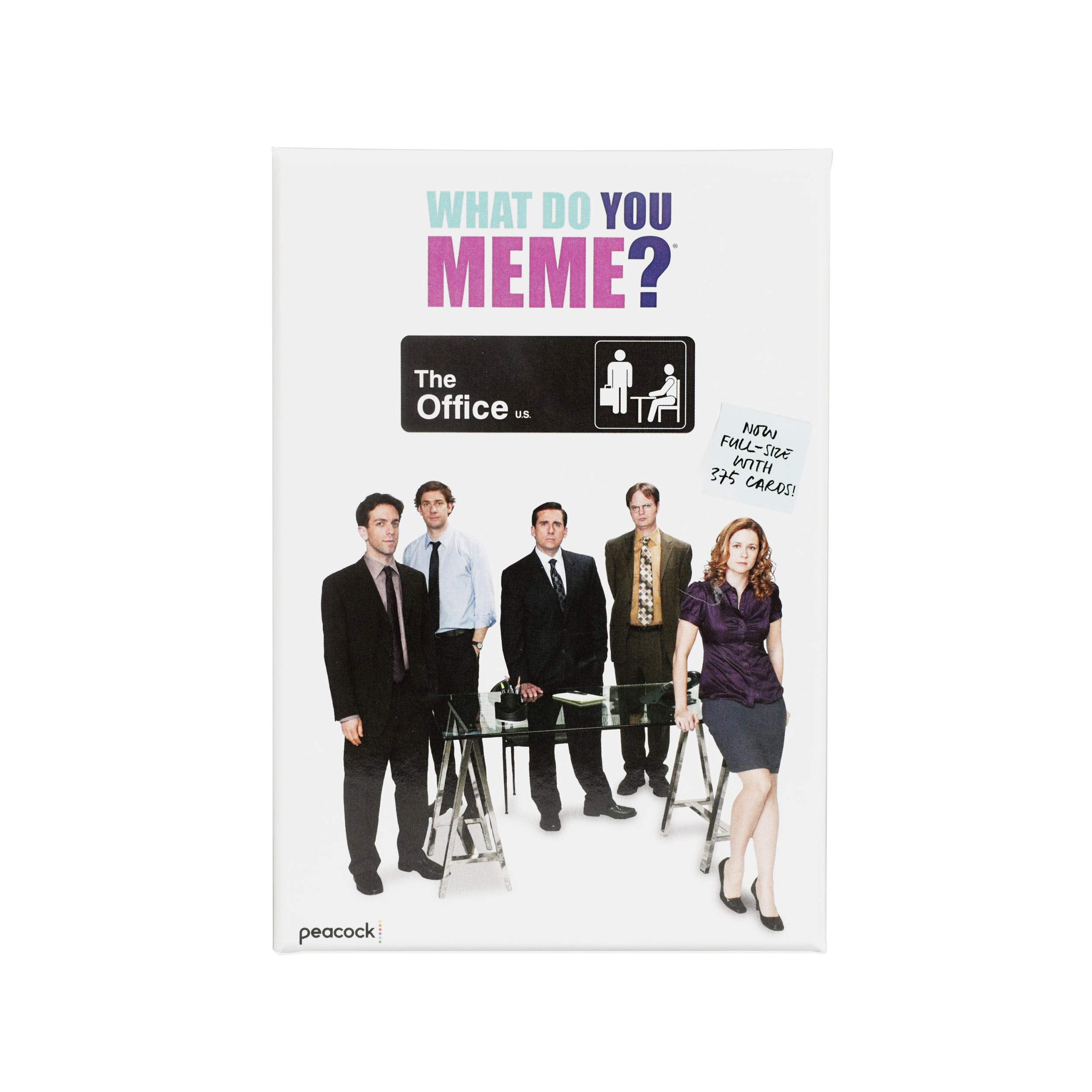 WHAT DO YOU MEME? Office Edition instructions and contents laid out.