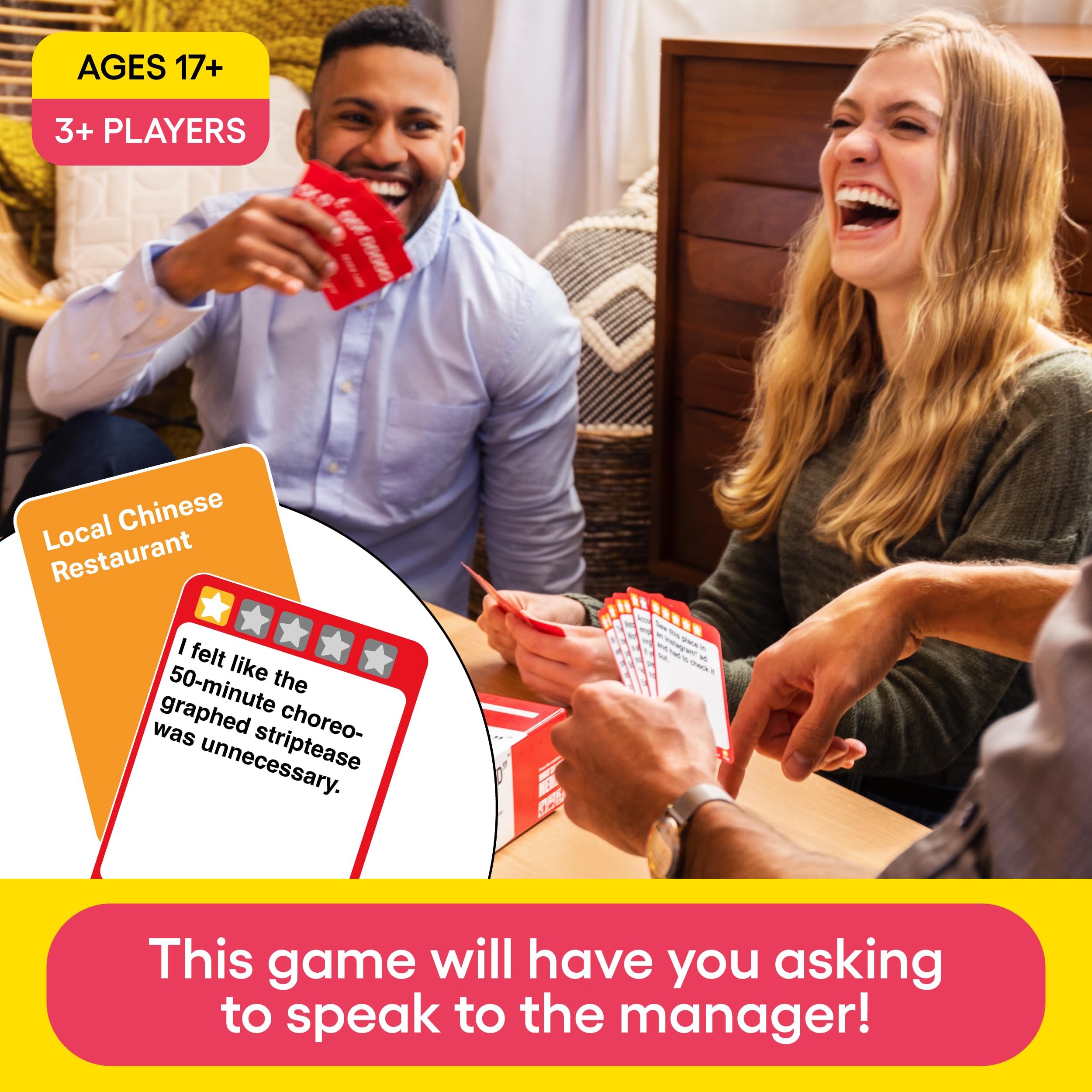 WHAT DO YOU MEME? Over-Rated review cards stack fuels hilarious responses.