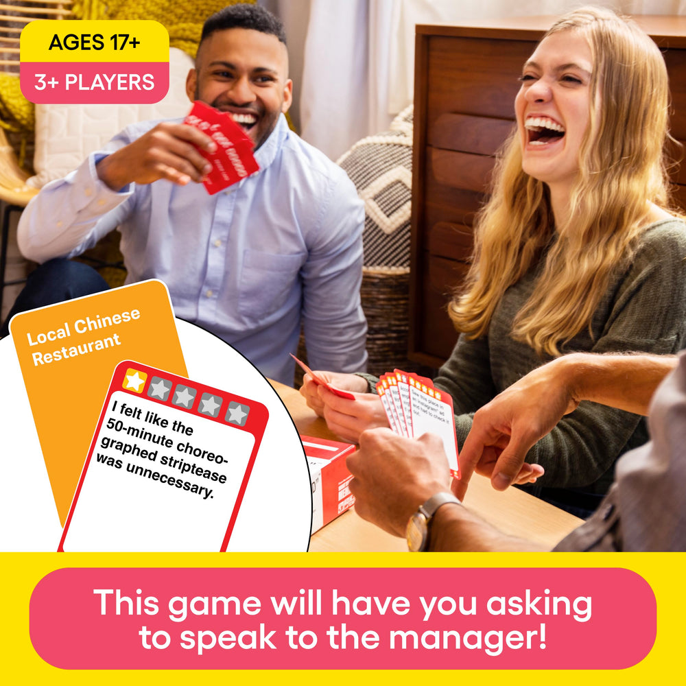 WHAT DO YOU MEME? Over-Rated review cards stack fuels hilarious responses.