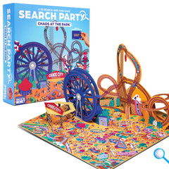 What Do You Meme? Search Party Chaos at the Park 3D board ready for family game night.