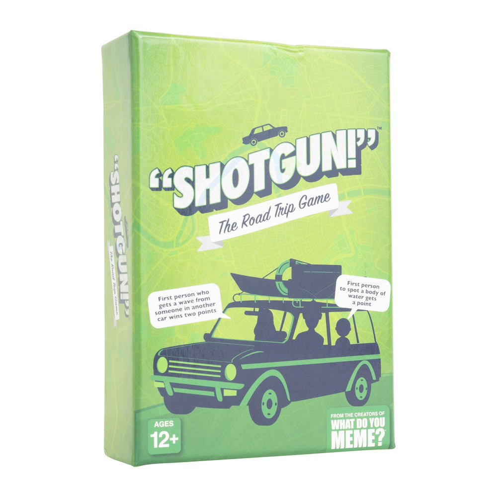 What Do You Meme? Shotgun road trip box boosts family car entertainment on long drives.