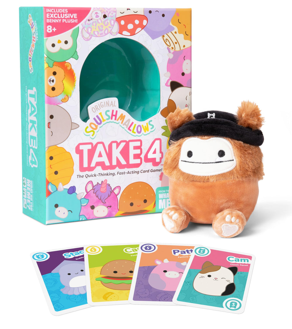 WHAT DO YOU MEME? Squishmallows Take4 box ready for family game night.