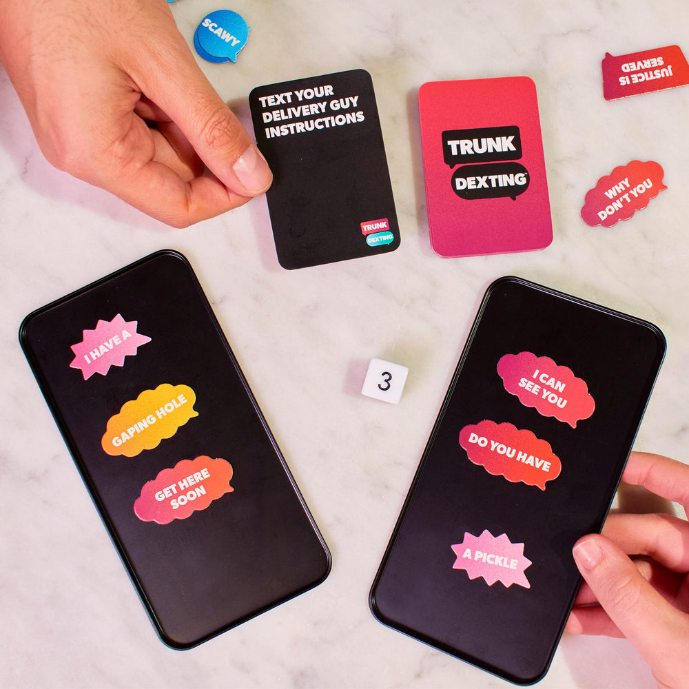 What Do You Meme? Trunk Dexting magnetic trays organize play space.