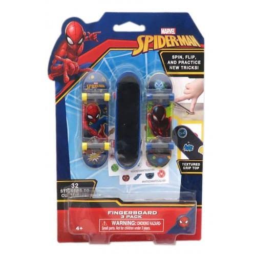 What Kids Want Spider-Man fingerboard set with accessories for creative play and fine motor skills.