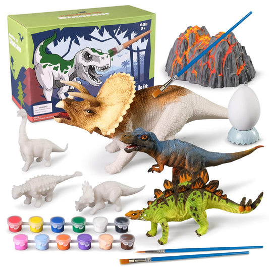 WhatStem 3D Dinosaurs kit Triceratops for vivid coloring and detailed painting