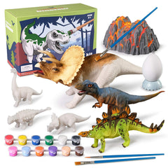 WhatStem 3D Dinosaurs kit Triceratops for vivid coloring and detailed painting