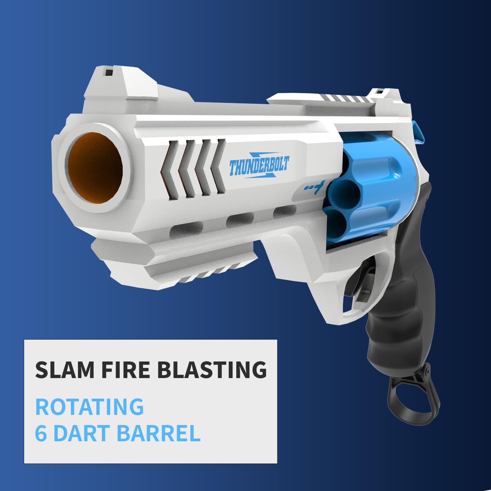 Whatstem blaster demonstrates front-loading action for fast reloading during play.