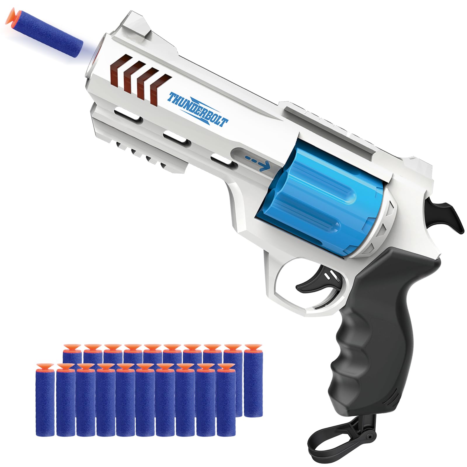 Whatstem foam dart blaster revolver with side reload for quick outdoor play.