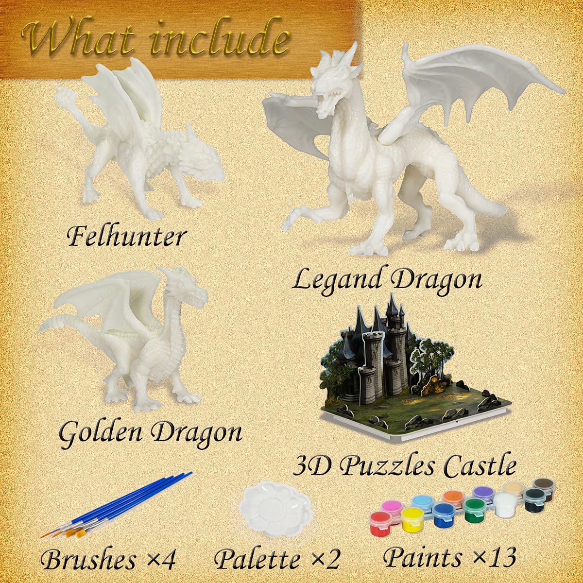 Whatstem 3D puzzle castle lets kids build a magical dragon scene as a display piece.