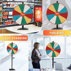 WHAUU prize wheel floor stand enables two-pole display for crowds