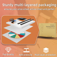 WHAUU prize wheel metal base provides stable support