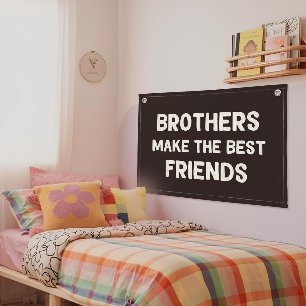 Wheatwin Brothers Banner hung on doors or windows offers flexible display.