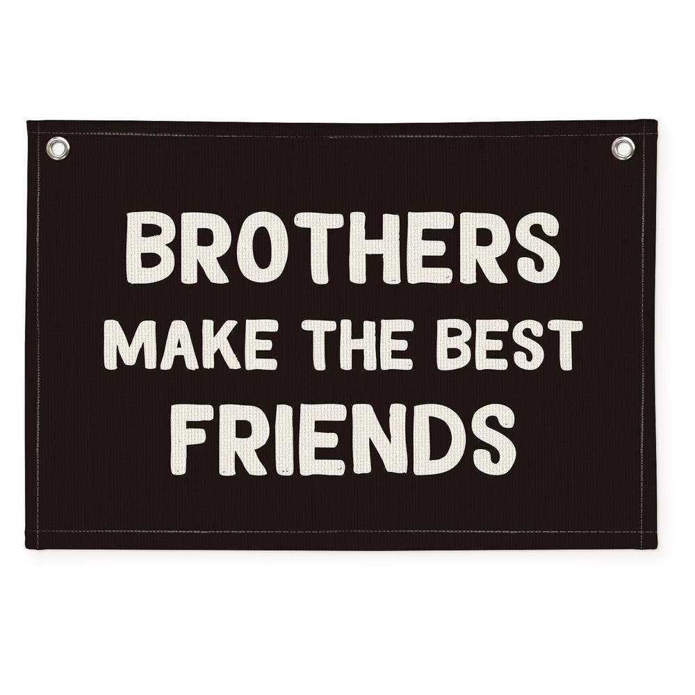 Wheatwin Brothers Banner front view adds bold linen style to any nursery.