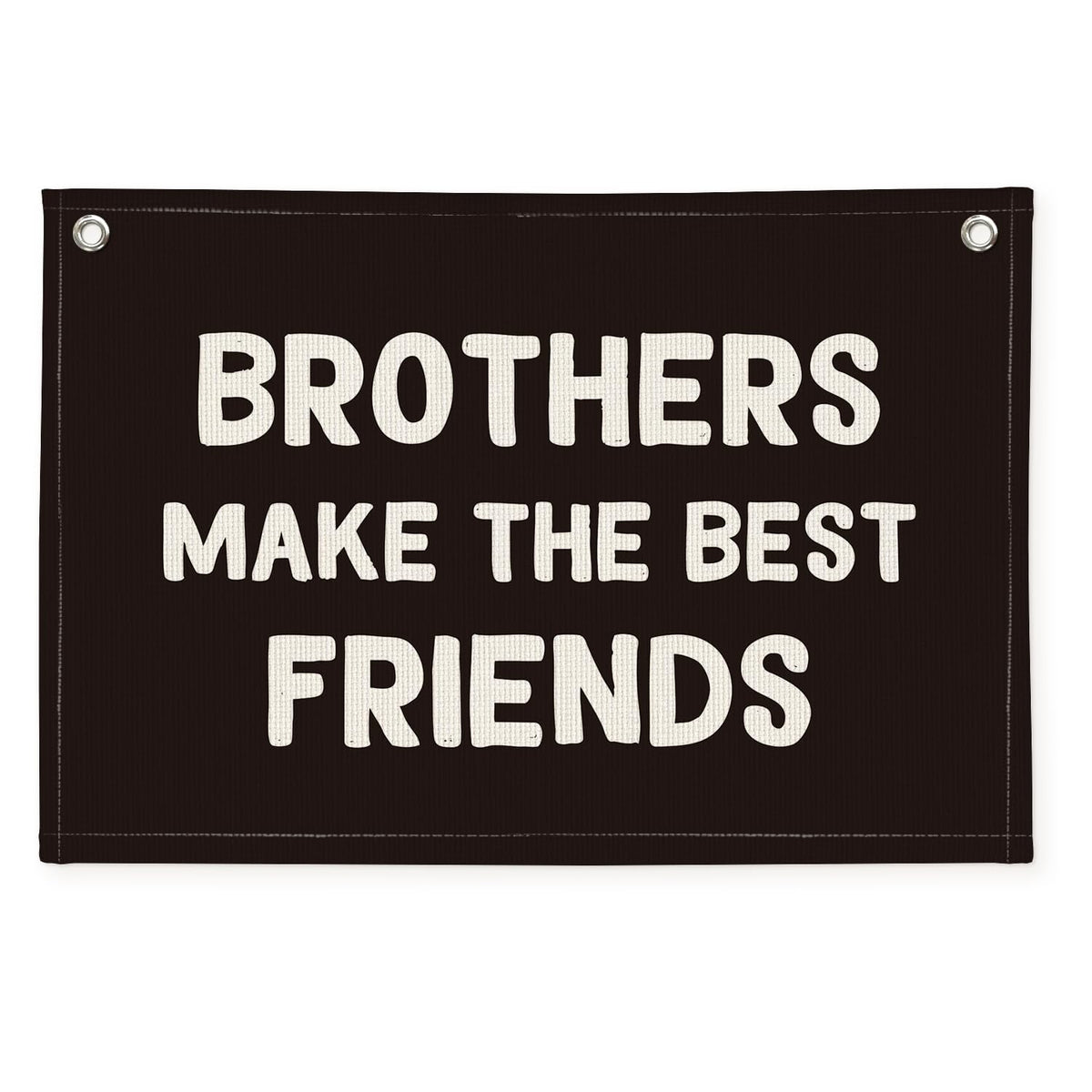 Wheatwin Brothers Banner front view adds bold linen style to any nursery.