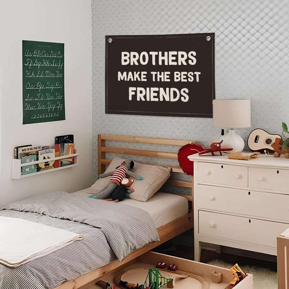 Wheatwin Brothers Banner in a nursery scene adds charming, modern decor.