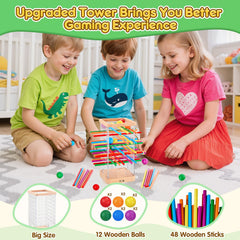 WhimsiPlay colorful balls invite hands-on play and careful placement