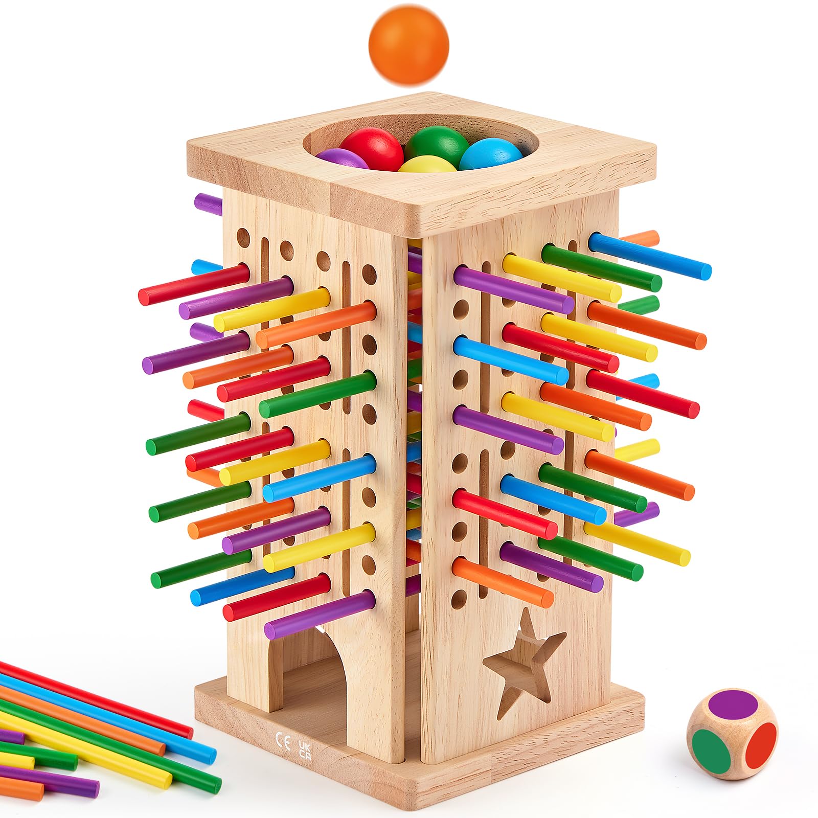 WhimsiPlay decorative wooden toy that doubles as a room accent