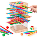 WhimsiPlay Montessori board game sticks and dice ready for learning through play