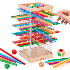 WhimsiPlay Montessori board game sticks and dice ready for learning through play