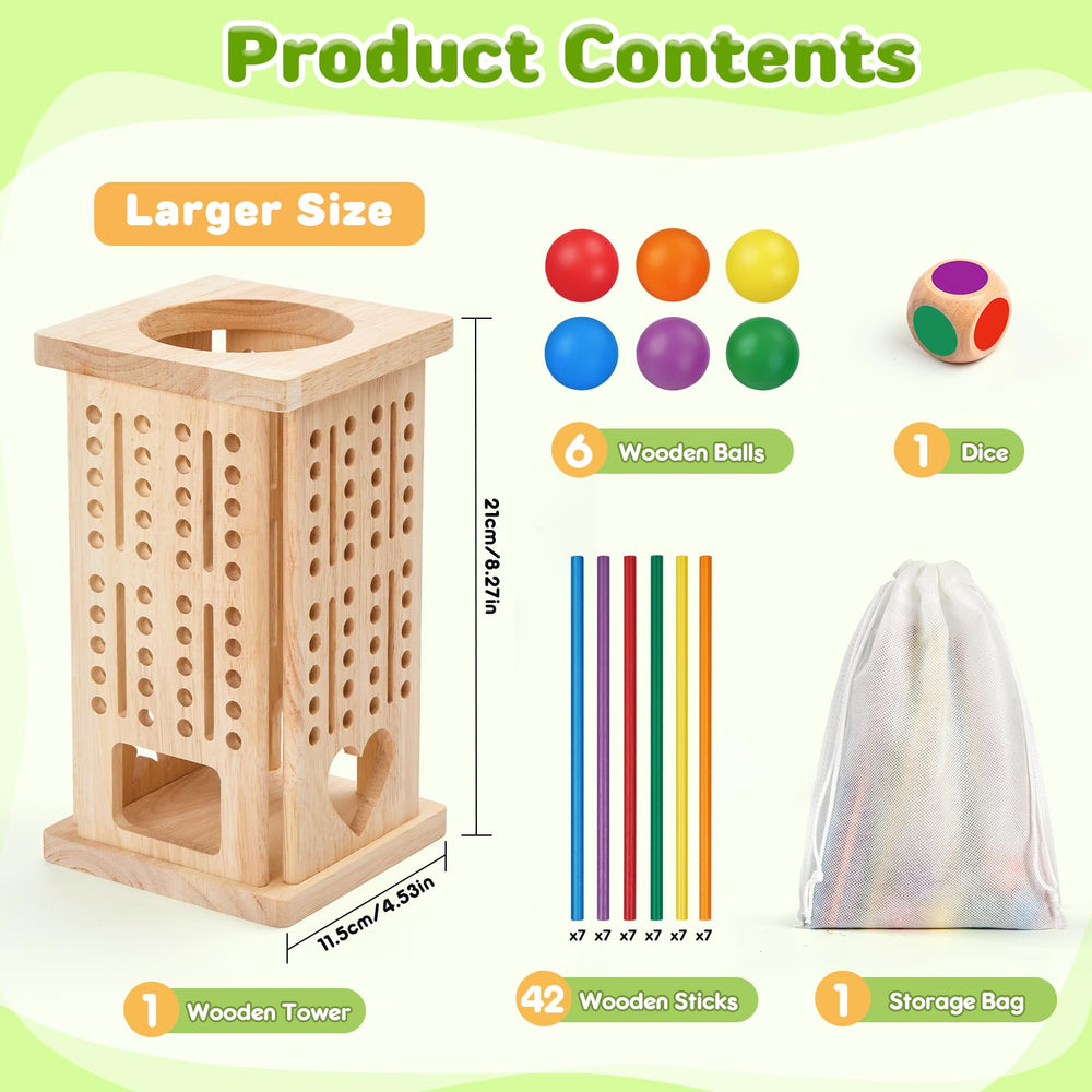 WhimsiPlay wooden dice for simple turns and early math play
