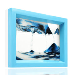 Whimsyyy Moving Sand Art Ocean Heart Blue offers calming desk visuals for focus.