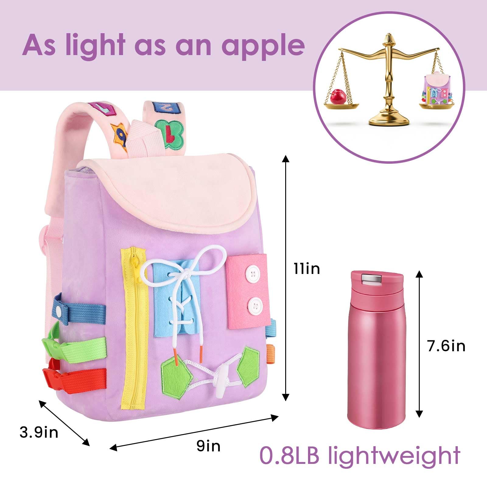 WHITE DOLPHIN TOYS Busy Board Large Capacity demo with ample storage space
