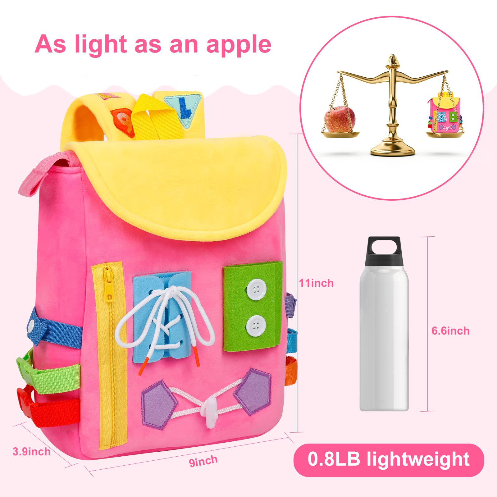 WHITE DOLPHIN TOYS Plush backpack is machine washable for easy care.