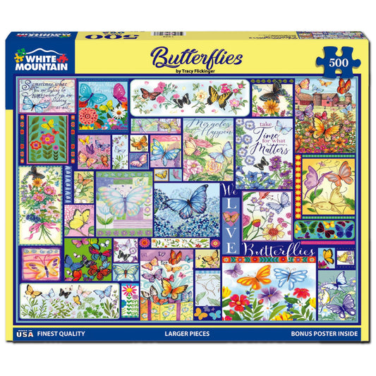 White Mountain 500-piece puzzle large pieces designed for easy handling and shared fun.