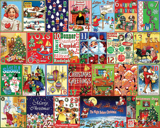 White Mountain Christmas calendar puzzle image close up perfect for a slow countdown