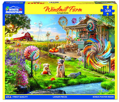White Mountain Country Barn puzzle in fall colors for cozy evenings.