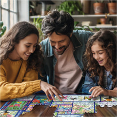 White Mountain made in USA puzzle with precise cuts for a satisfying fit.