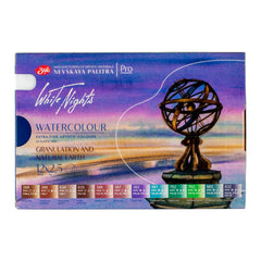 White Nights watercolor set with 12 full pans for vibrant, lightfast washes.
