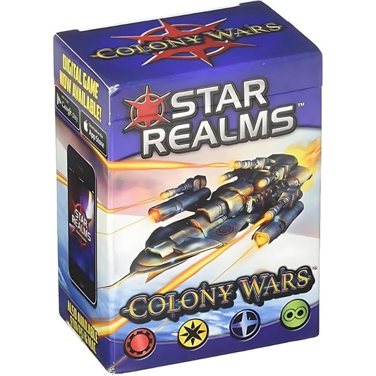 White Wizard Games Star Realms Colony Wars deck featuring ships and bases for epic space battles.