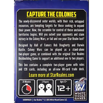 White Wizard Games Star Realms Colony Wars factions on card art offer diverse strategies.
