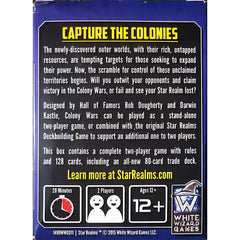 White Wizard Games Star Realms Colony Wars factions on card art offer diverse strategies.