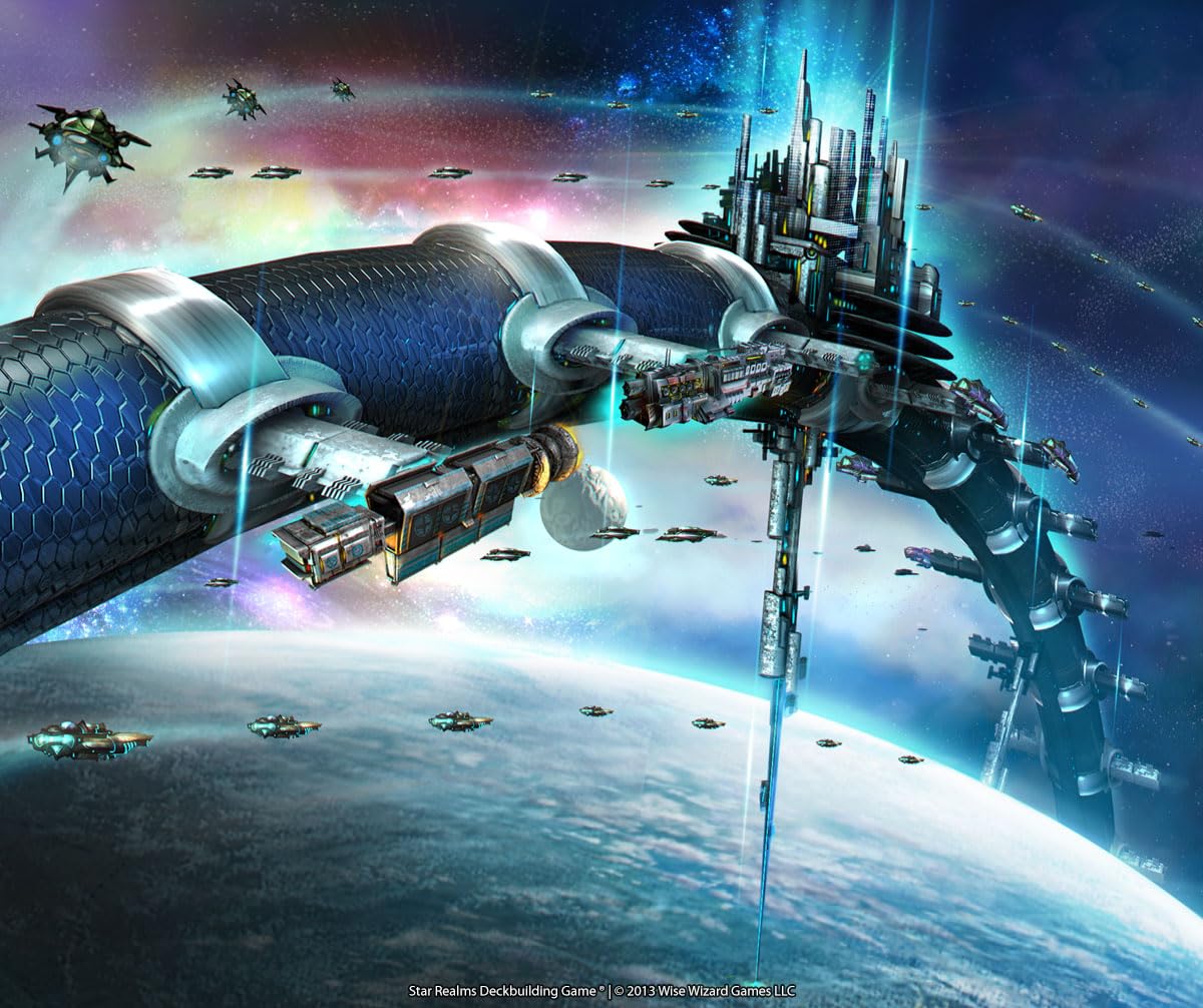 White Wizard Games Star Realms player hand highlights strategic options