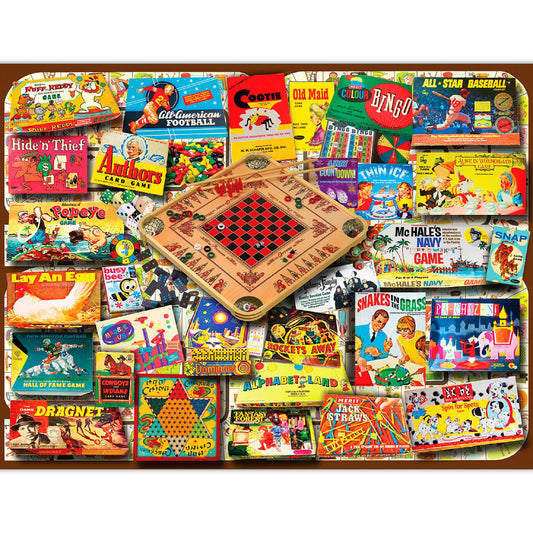 White Mountain Classic Games 500pc puzzle box for family fun