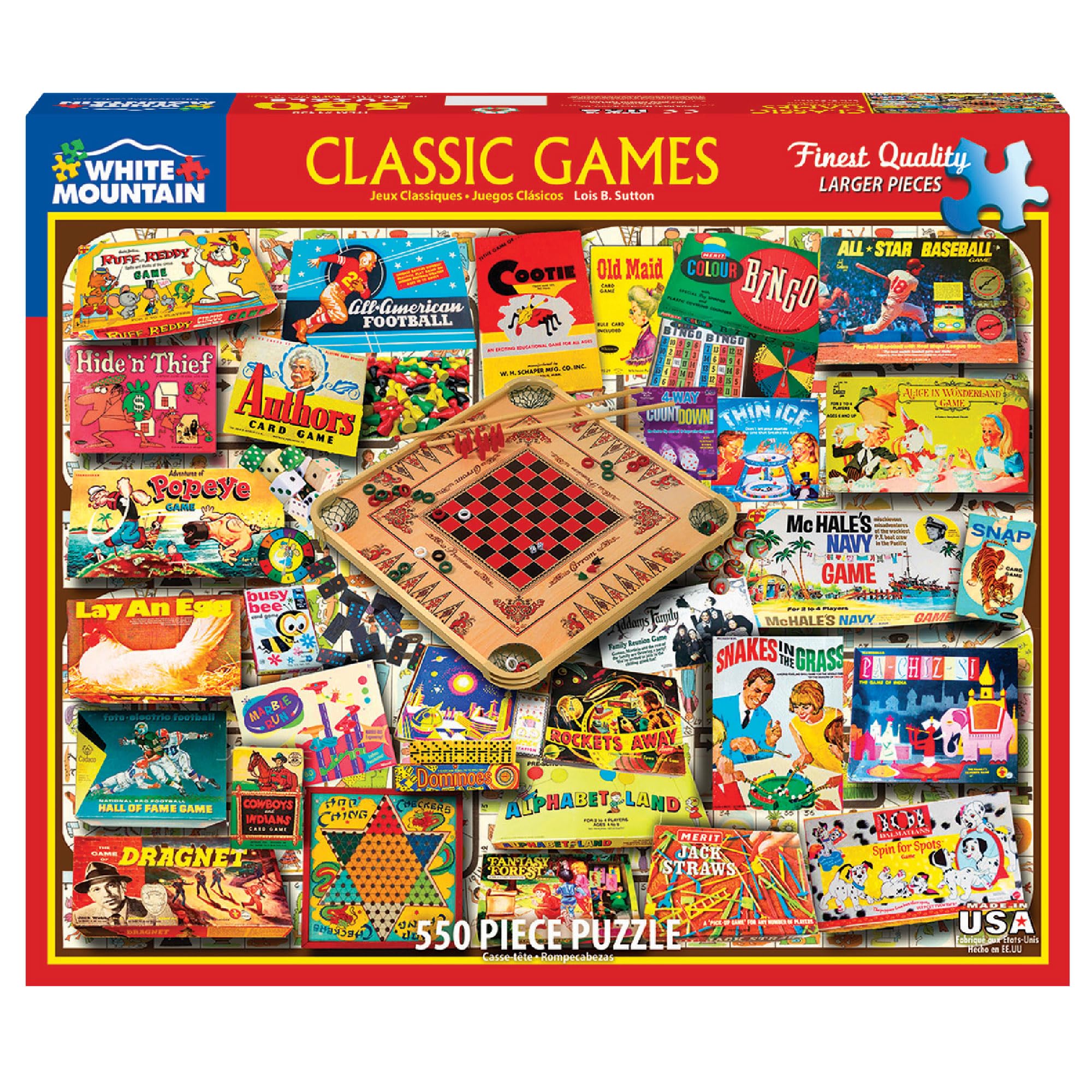 White Mountain Dragnet puzzle image for a nostalgic game night