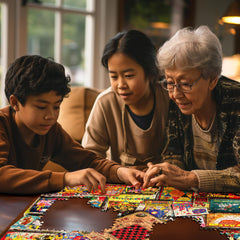 White Mountain Jackstraws puzzle theme for social, lighthearted fun
