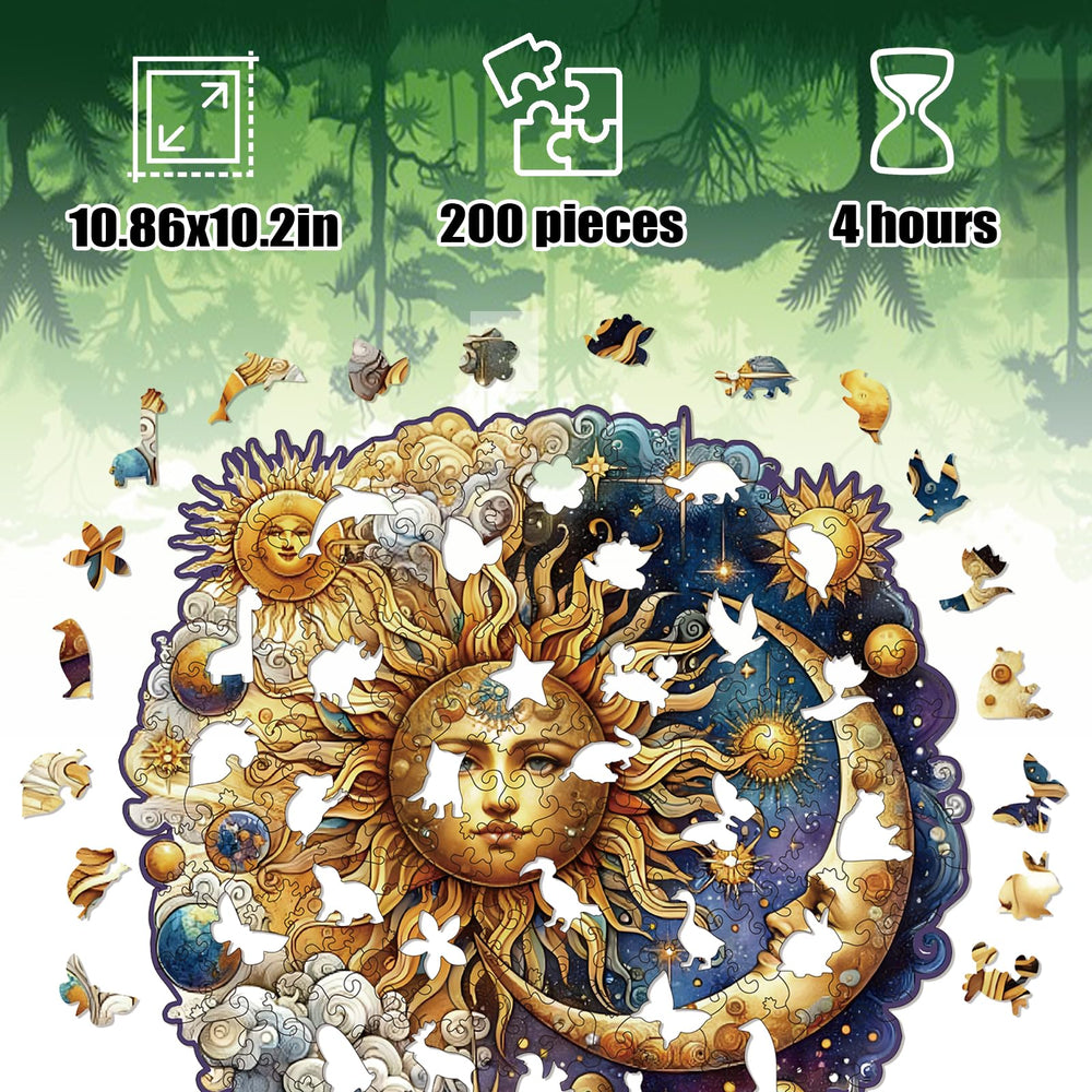 WHJSG irregular-animal-shapes wooden puzzle promotes creative problem solving in cozy evenings.
